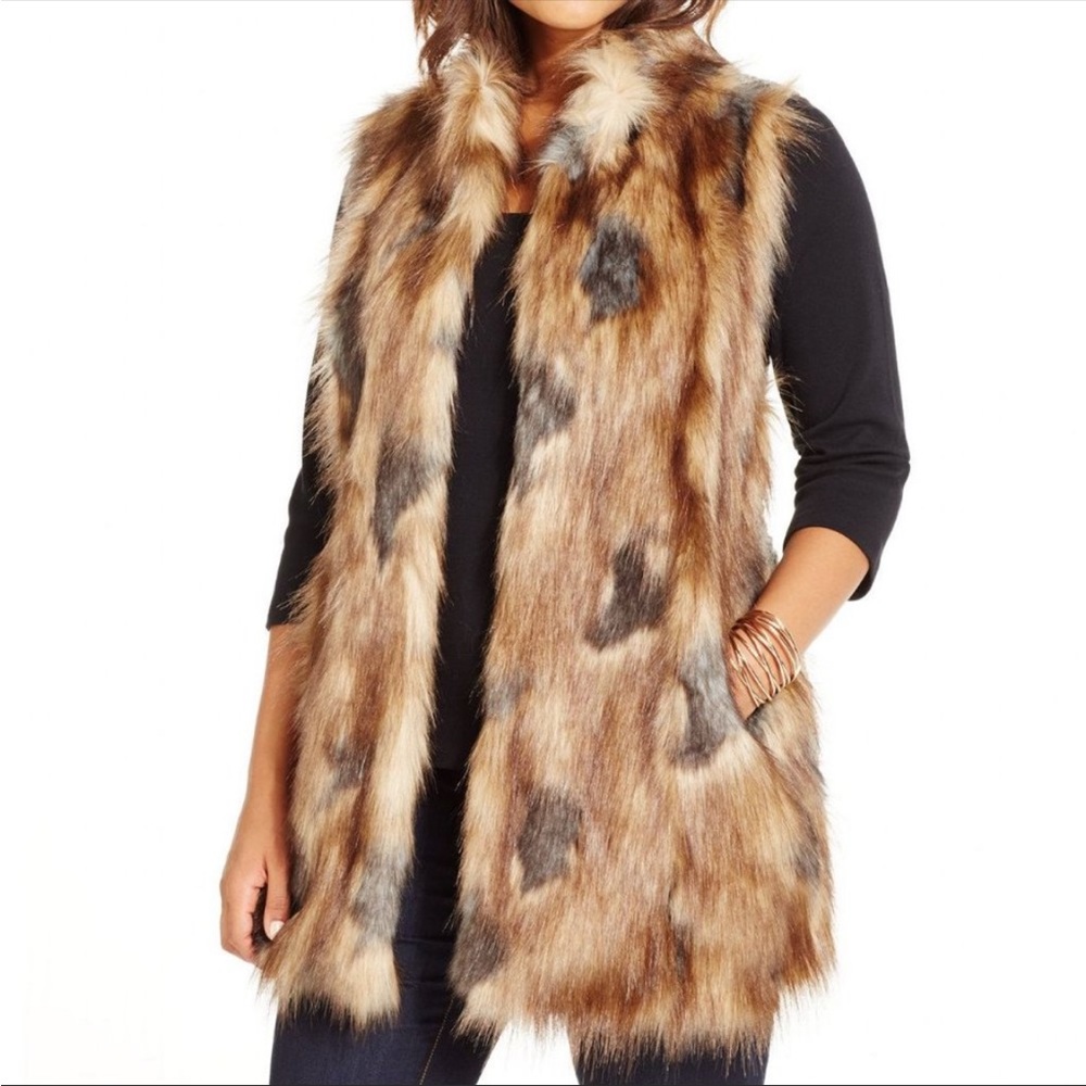 INC International Concepts Faux Fur Vest